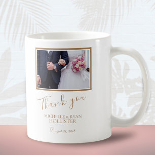 Elegant Wedding Thank you Photo Coffee Mug