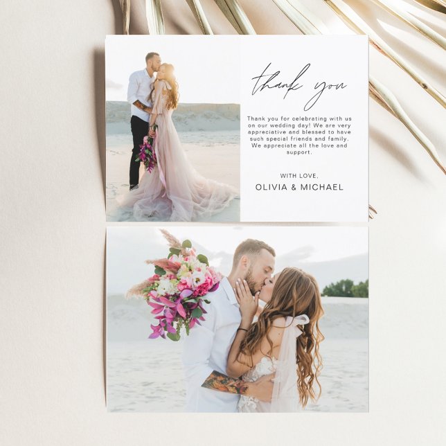 Elegant Wedding Thank You Photo Invitation (Creator Uploaded)