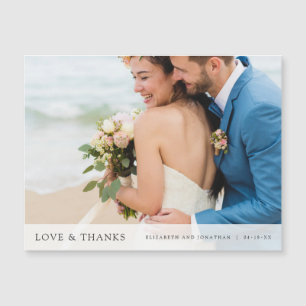 Elegant Wedding Thank You Photo Magnet