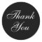 Elegant Wedding Thank You Stickers in Black