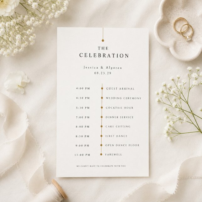Elegant Wedding Timeline Card (Creator Uploaded)