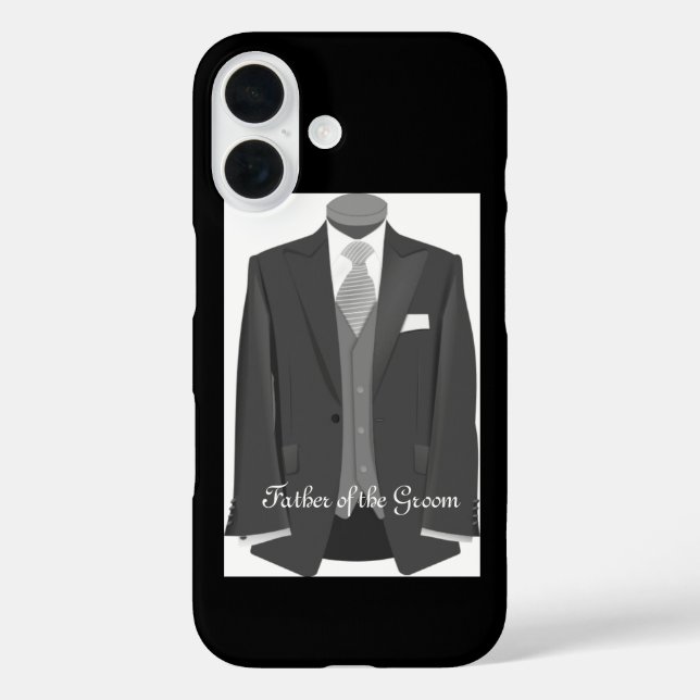 Elegant Wedding Tuxedo Suit Father of the Groom Case-Mate iPhone Case (Back)