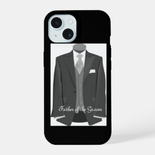 Elegant Wedding Tuxedo Suit Father of the Groom iPhone 15 Case