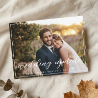 Elegant Wedding Update Announcement Photo