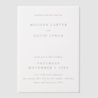 Elegant Wedding Vellum Invitations
