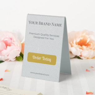 Elegant Wedding Vendor Table Tent Sign