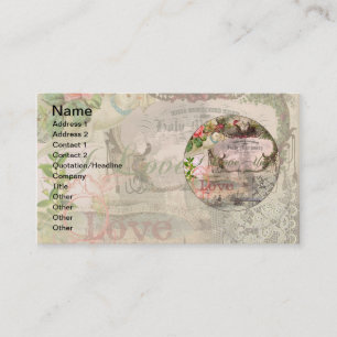 Elegant Wedding Vintage Marriage Antique Vintage Business Card