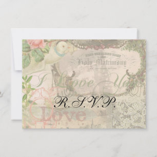 Elegant Wedding Vintage Marriage Antique Vintage Invitation