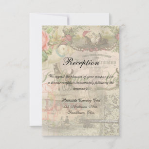 Elegant Wedding Vintage Marriage Antique Vintage Invitation