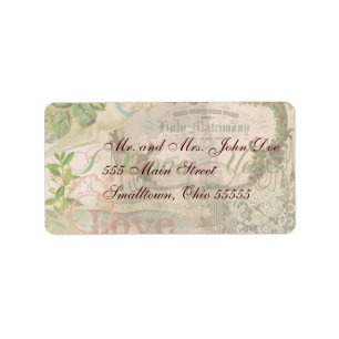Elegant Wedding Vintage Marriage Antique Vintage Label