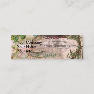 Elegant Wedding Vintage Marriage Antique Vintage Mini Business Card