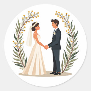 Elegant Wedding Vow Sticker