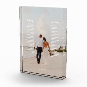 Elegant Wedding Vows Art Photo Block