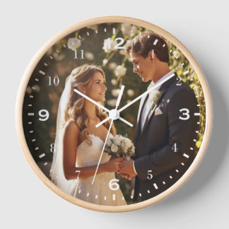 Elegant Wedding Wall Clock