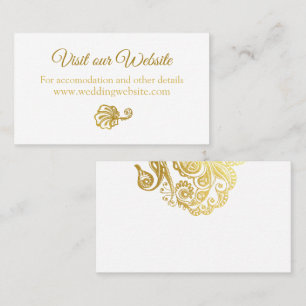 Elegant wedding website Insert card