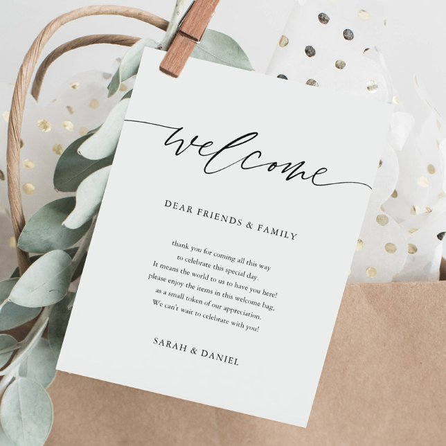 Elegant Wedding Welcome Letter Timeline Itinerary (Creator Uploaded)