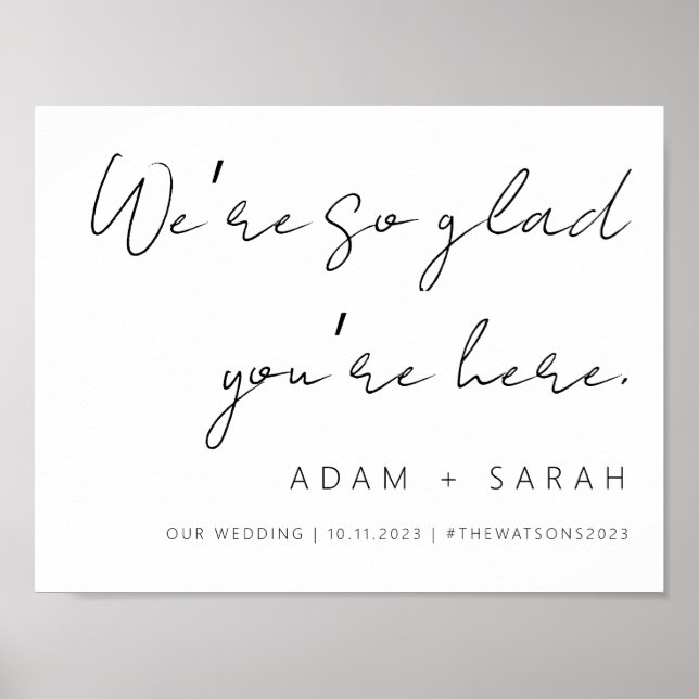 Elegant Wedding Welcome Sign (Front)