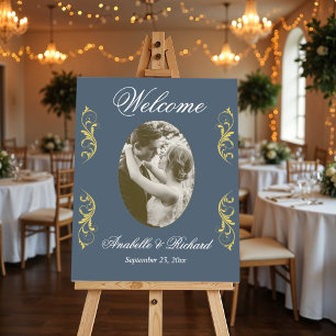  Elegant Wedding Welcome Sign Poster with Photo