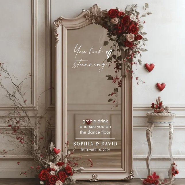 Elegant Wedding Welcome Sign Selfie Mirror Decal (Creator Uploaded)