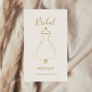 Elegant wedding women's Clothing Gold Gown Business Card