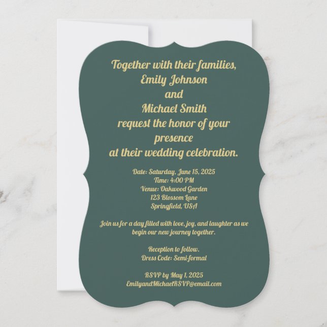 Elegant Weeding Invitation Design (Front)