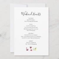 Elegant Weekend Events Itinerary