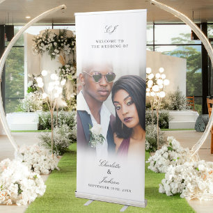 Elegant Welcome To Our Wedding Photo Sign
