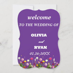 elegant welcome to our wedding sign
