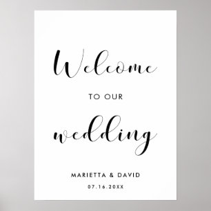 Elegant Welcome to our wedding sign