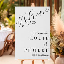 Elegant Welcome Wedding Ceremony Monochrome