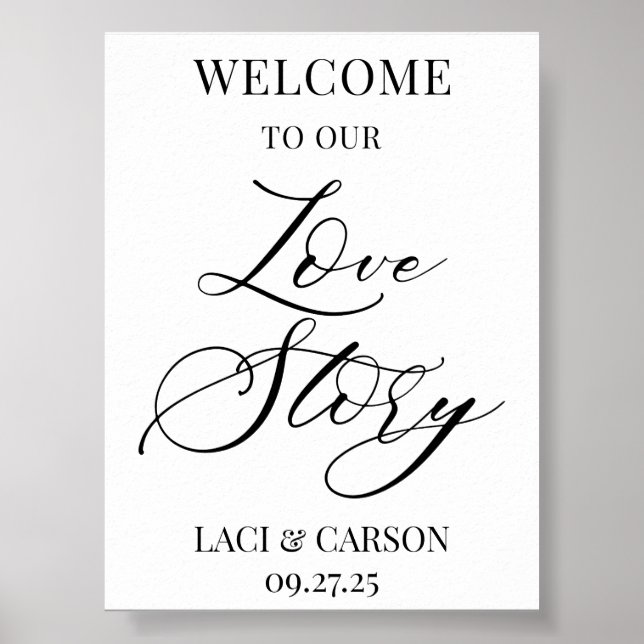Elegant Welcome Wedding  Poster (Front)