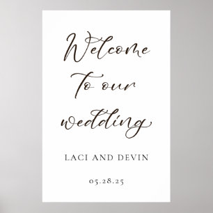 Elegant Welcome Wedding Sign Custom Foam Board