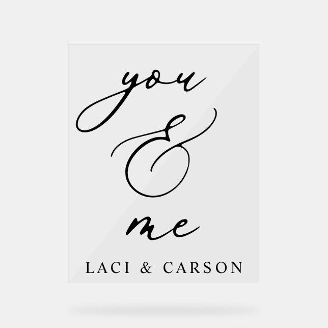 Elegant Welcome Wedding Sign – Custom Names & Date (Front)