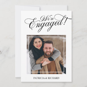 Elegant We're Engaged Engagement Announcement