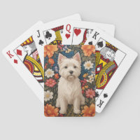 Elegant West Highland Terrier Colorful Floral