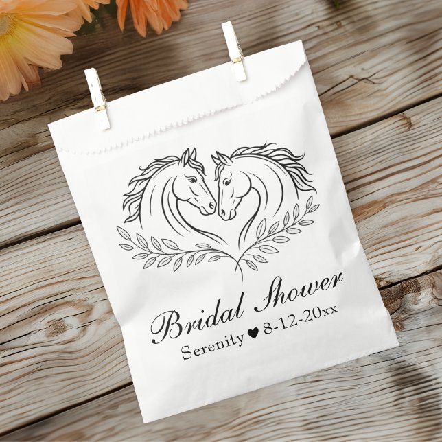 Elegant Western Horse Rustic Country Bridal Shower Favour Bags (Creator Uploaded)
