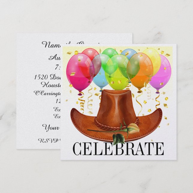 Elegant Western Invitation (Front/Back)