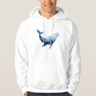 Elegant Whale Marine Life Design Hoodie