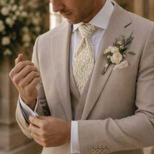 Elegant Wheat Meadow Wedding Tie