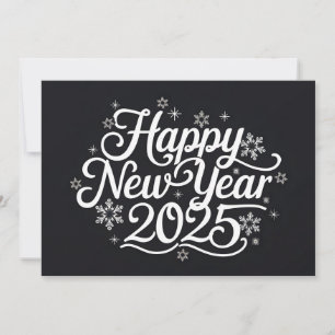 Elegant which Happy New Year 2025 Holiday Card