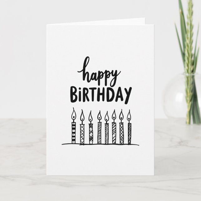Elegant Whimsical Birthday Card (Front)