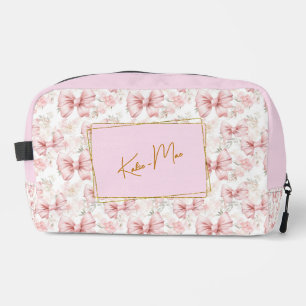 *Elegant Whimsical Personalised Coquette Bow Dopp Kit