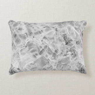 Elegant Whirls Grey 'Opulent Marble Whirl' Marble  Decorative Cushion
