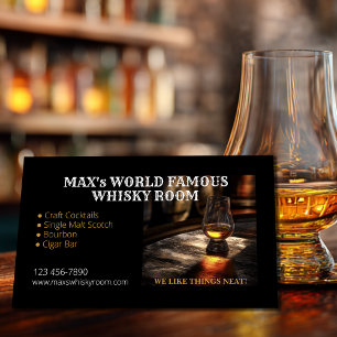 Elegant Whisky Room Business Card