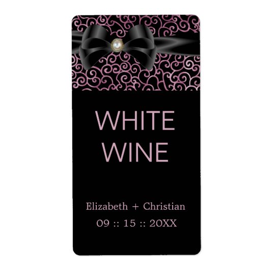 Elegant Whispers Wine Label Shipping Label