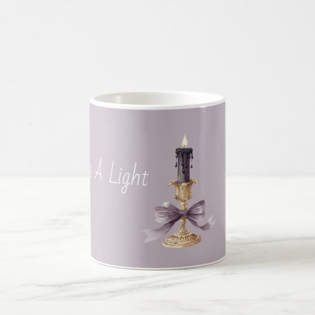 Elegant White Abstract Coffee Mug (Center)