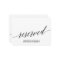Elegant White and Black Calligraphy Reserved Sign