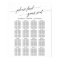 Elegant White and Black Calligraphy Seating Chart