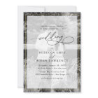 Elegant White and Black Gold Border Photo Wedding