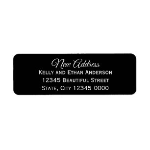 Elegant White and Black New Address